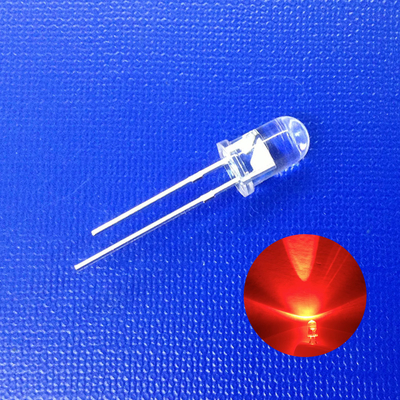 T1 3/4 5mm Rood Uitstralend Kleur 5mm LED Diode Transparante Ronde Hoofd Voor Draai Signaal Indicator