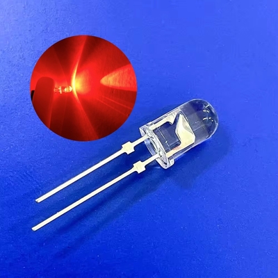 Verkeerswaarschuwingslicht LED-diode 5 mm ronde kop 620nm 12000mcd korte pinnen met stop