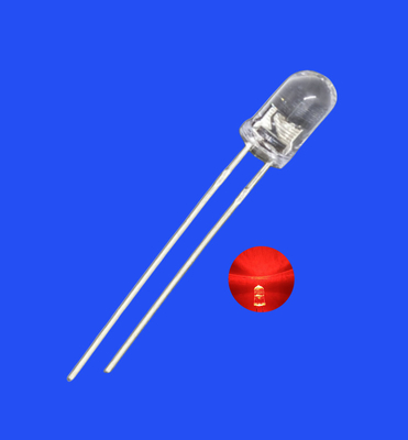 Blinkende LED 5mm 3.0Hz 1/6 Duty Cycle Rood Kleur 620nm 1200mcd Ronde Helder Lens Dip Blinkende LED